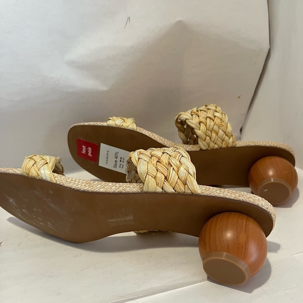 Steve Madden Cream Woven Sandals - Picture 5 of 8
